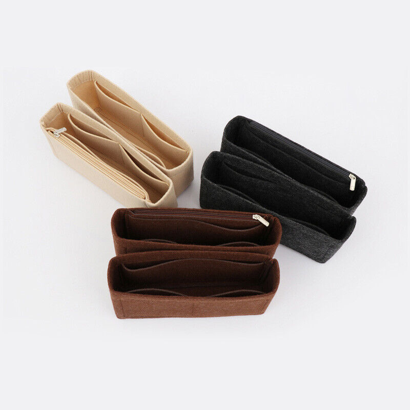 Women's Felt Organizer Handbag Travel Bag Insert Liner Purse Organiser Pouch - Görsel 8