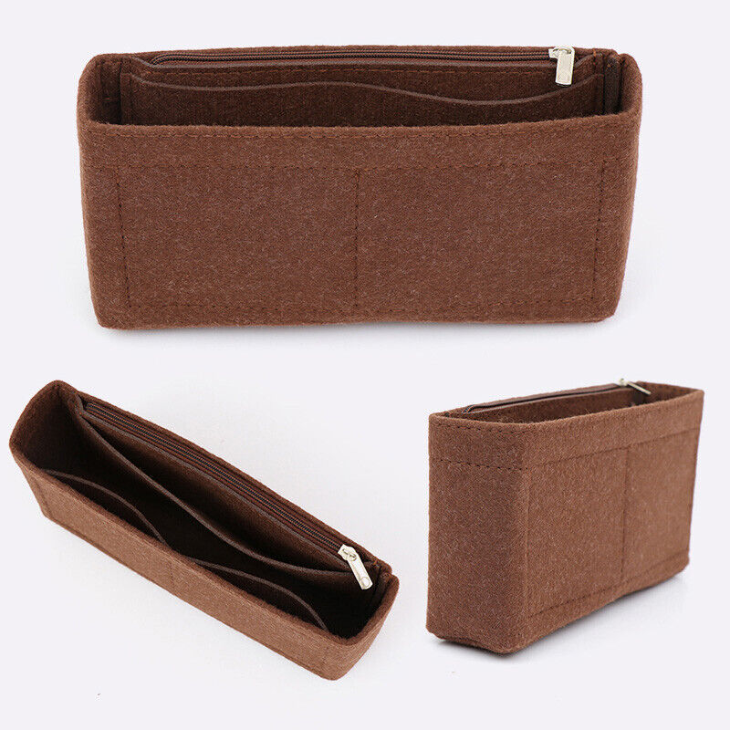 Women's Felt Organizer Handbag Travel Bag Insert Liner Purse Organiser Pouch - Görsel 10