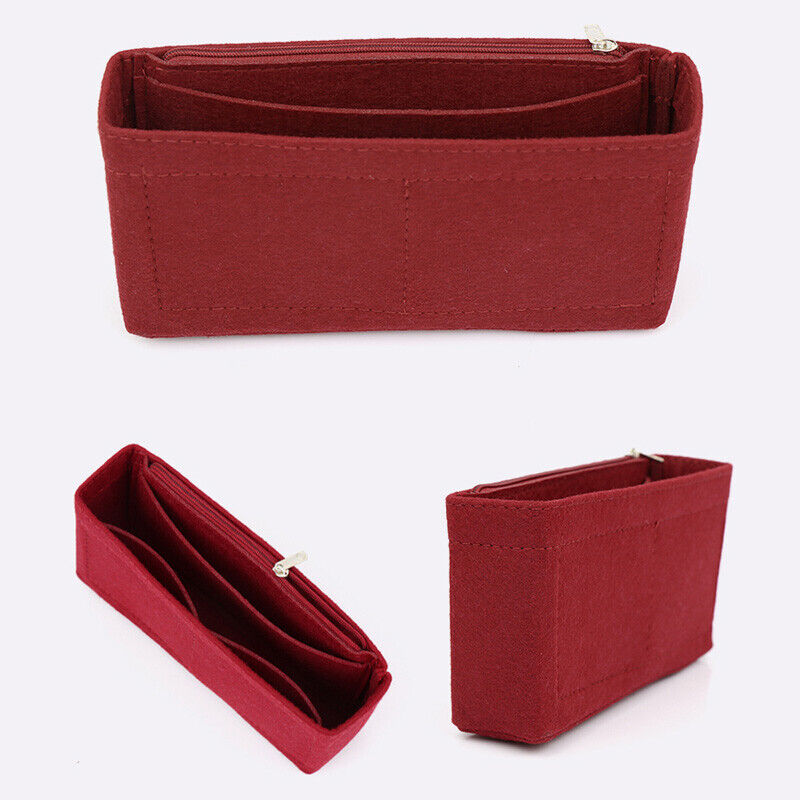 Women's Felt Organizer Handbag Travel Bag Insert Liner Purse Organiser Pouch - Görsel 11