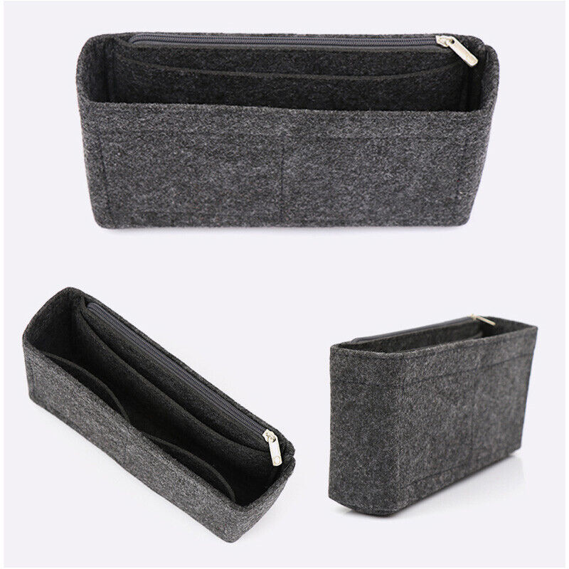 Women's Felt Organizer Handbag Travel Bag Insert Liner Purse Organiser Pouch - Görsel 12