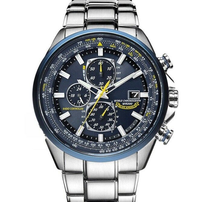 2020 Blue Angel Men's Watch Belt Six-Hand Movement Quartz Watch New - Görsel 2