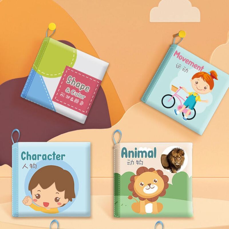 Early Education Infant Baby Puzzle Toy English Book Parenting Toys Cloth Book - Görsel 4
