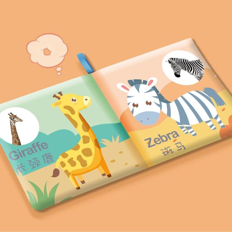 Early Education Infant Baby Puzzle Toy English Book Parenting Toys Cloth Book - Görsel 6