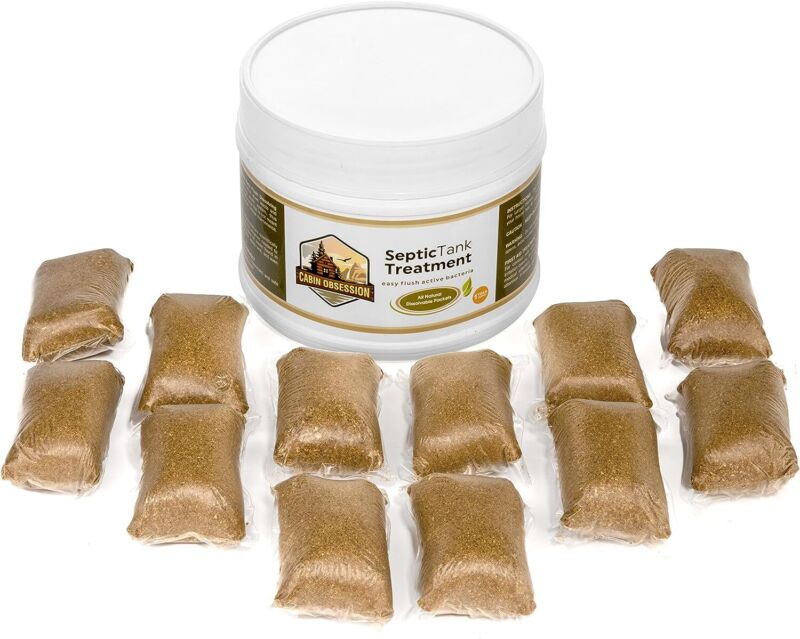Septic Tank Treatment - 1 Year Supply of Dissolvable Easy Flush Live Bacteria Pa - Görsel 5