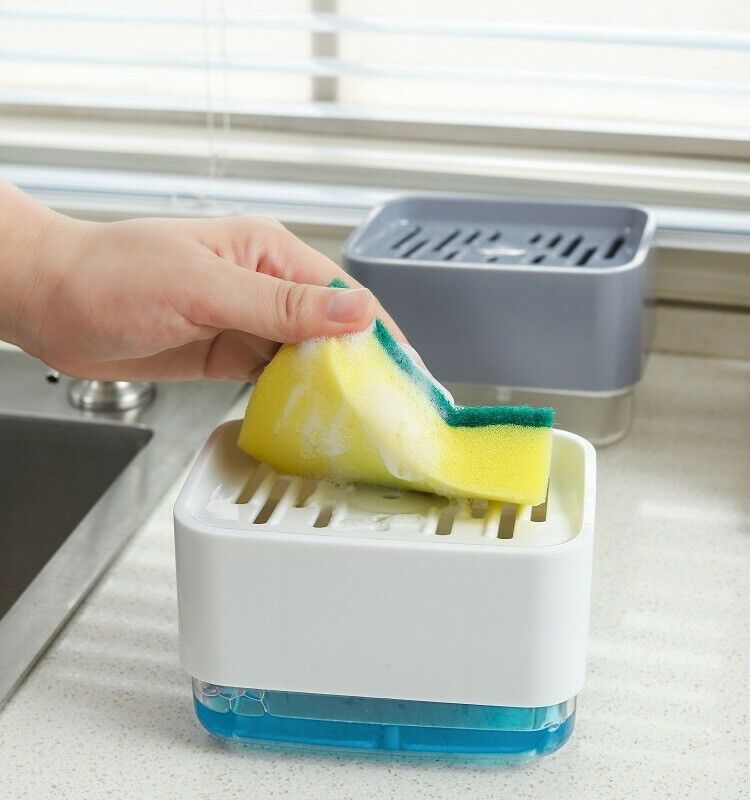 kitchen soap dispenser sponge holder - Görsel 1