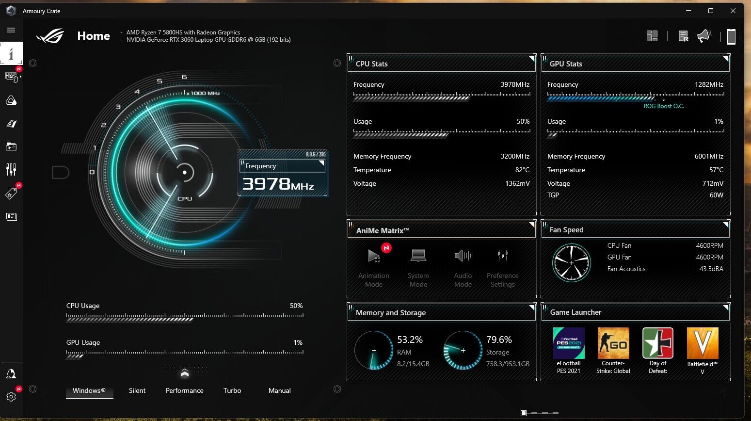 Zephyrus G14 GA401QM Gaming Laptop 120Hz RTX3060 Ryzen7 AniMe Matrix™ - Görsel 5