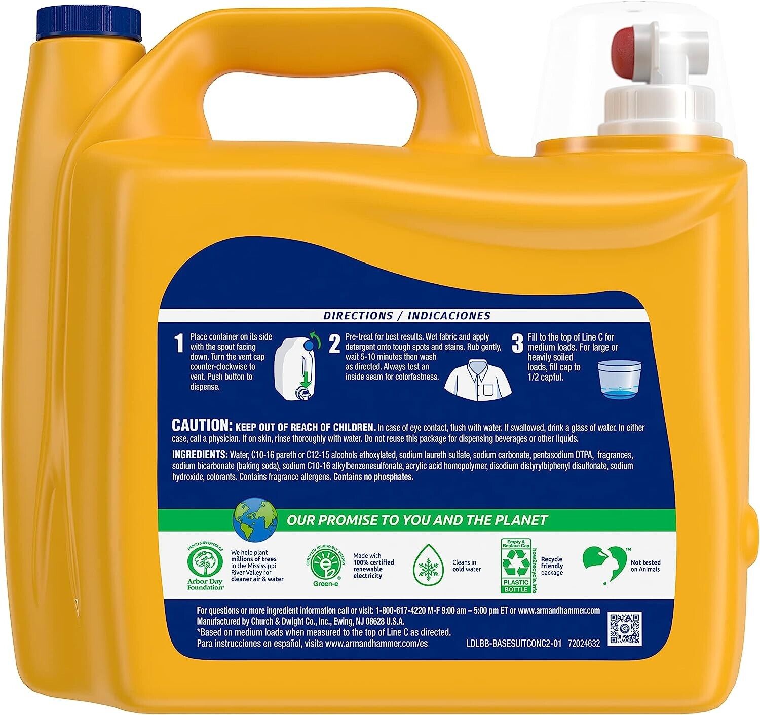 Arm & Hammer Liquid Laundry 170oz Clean Burst dual HE - Görsel 2