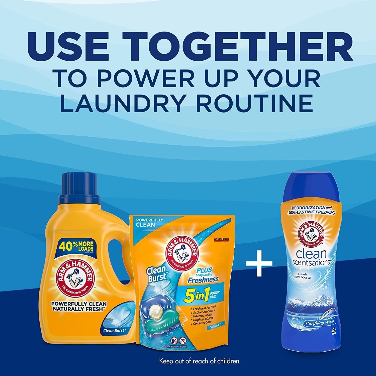 Arm & Hammer Liquid Laundry 170oz Clean Burst dual HE - Görsel 3