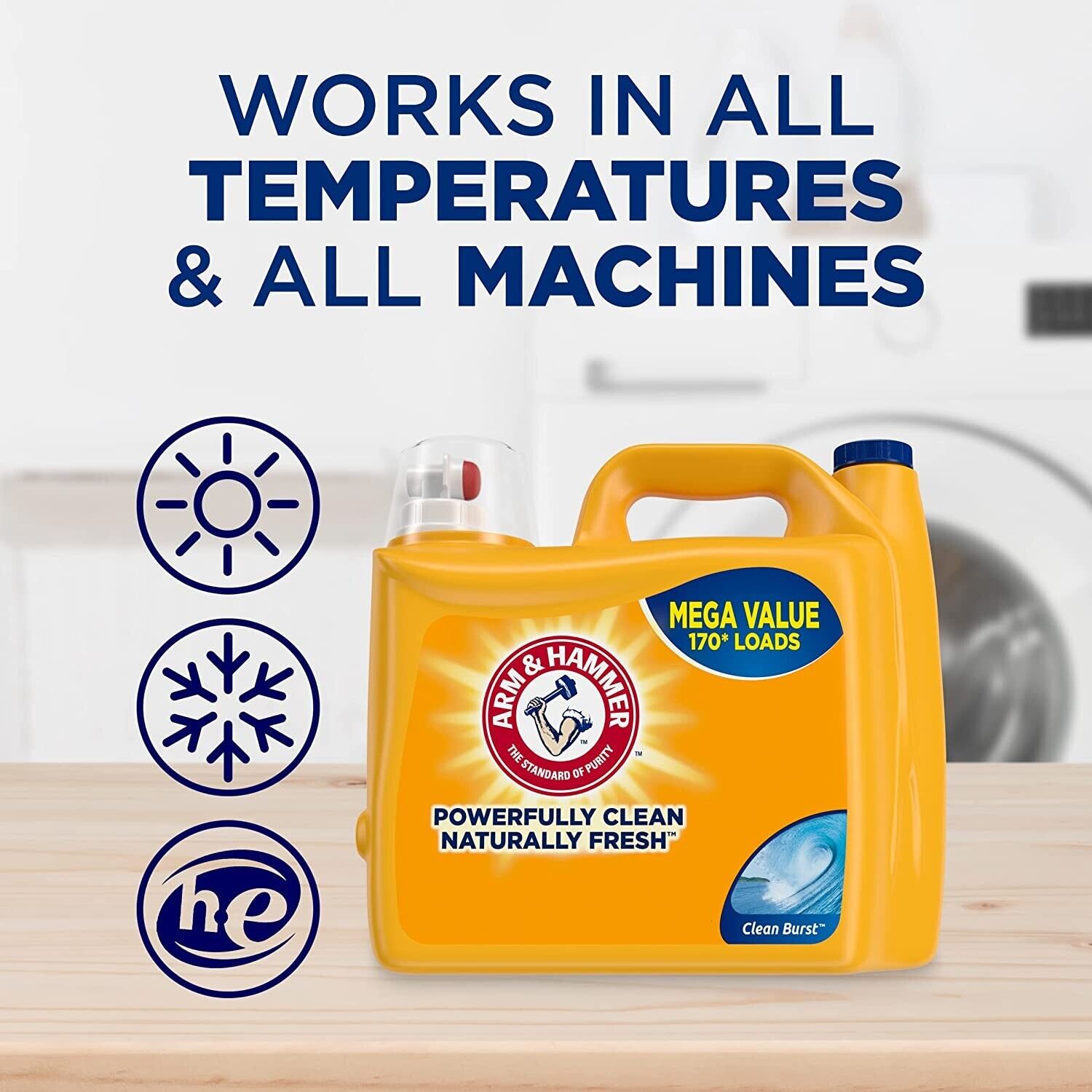 Arm & Hammer Liquid Laundry 170oz Clean Burst dual HE - Görsel 4
