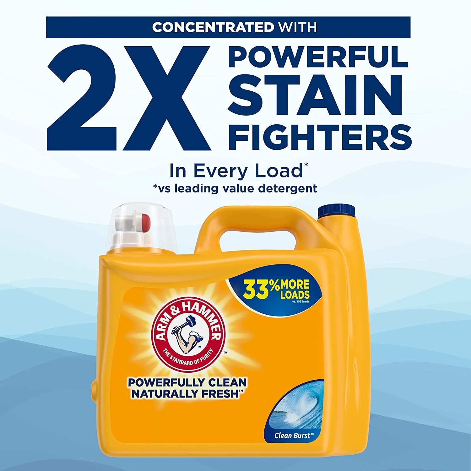 Arm & Hammer Liquid Laundry 170oz Clean Burst dual HE - Görsel 5