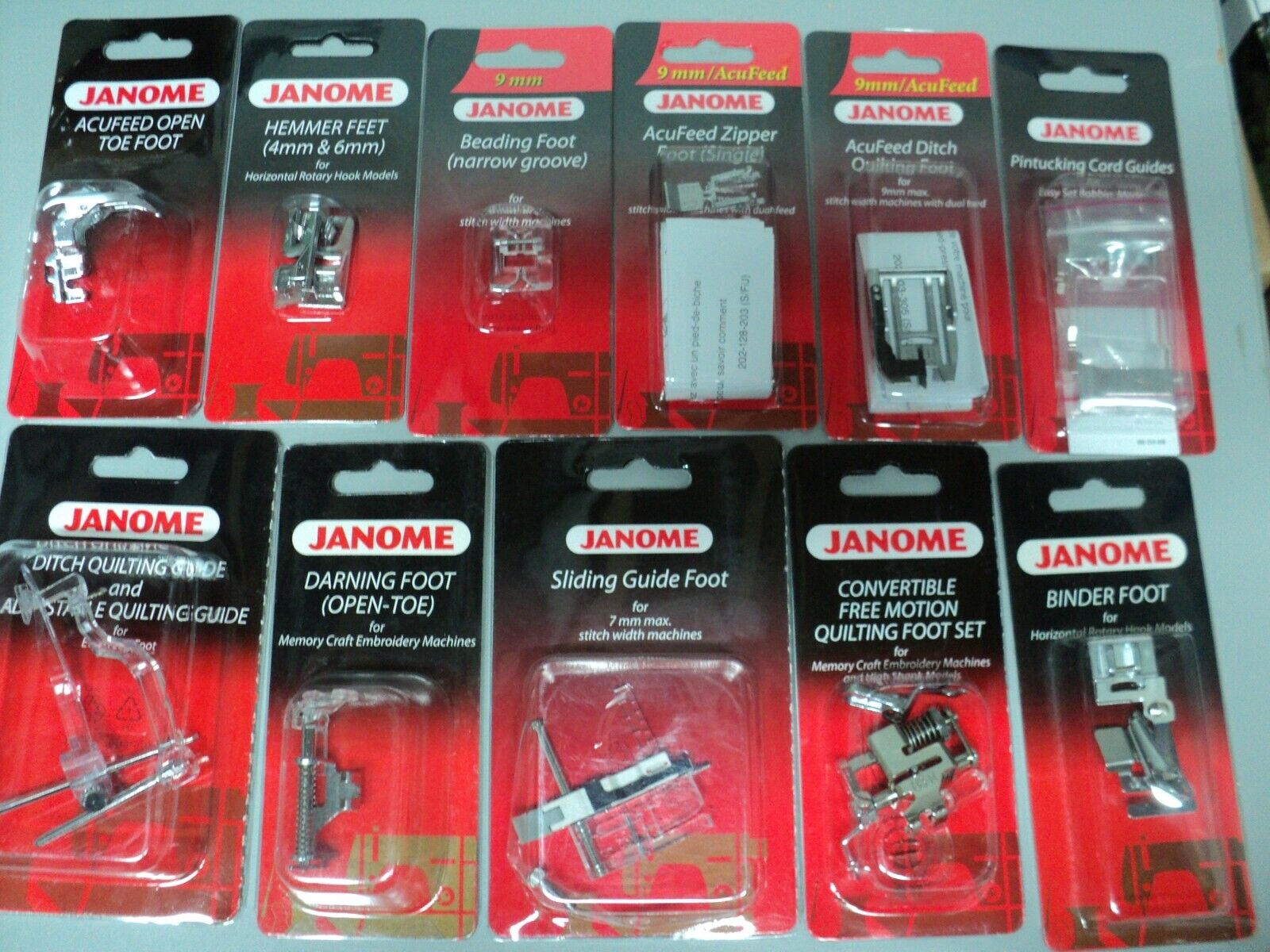 JANOME SEWING MACHINE PARTS ACCESSORIES ATTACHMENTS NEW IN BOX YOU CHOSE - Görsel 1