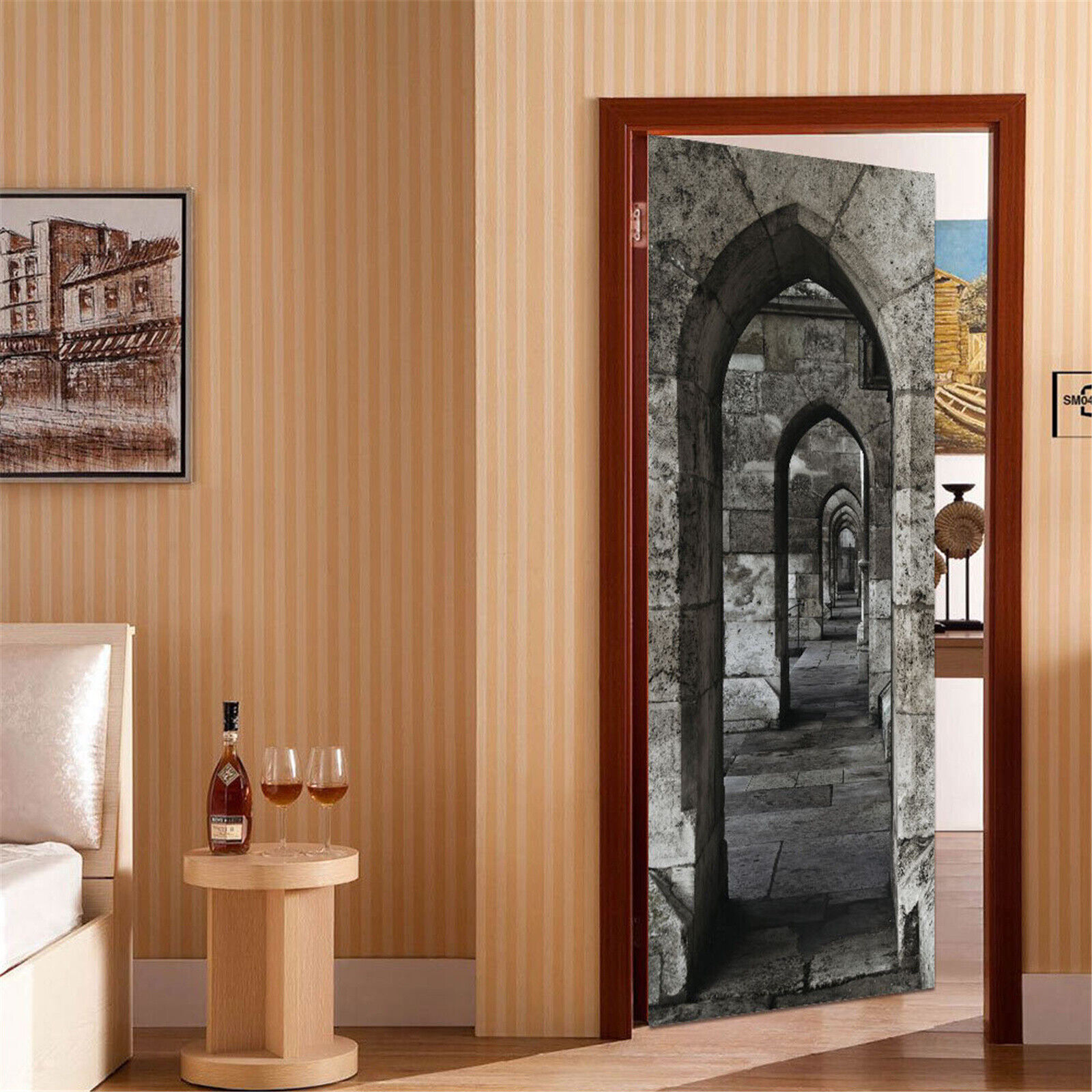 3D Door/Wall Stickers Art Decals Self Adhesive Mural Eco-friendly Materials - Görsel 4