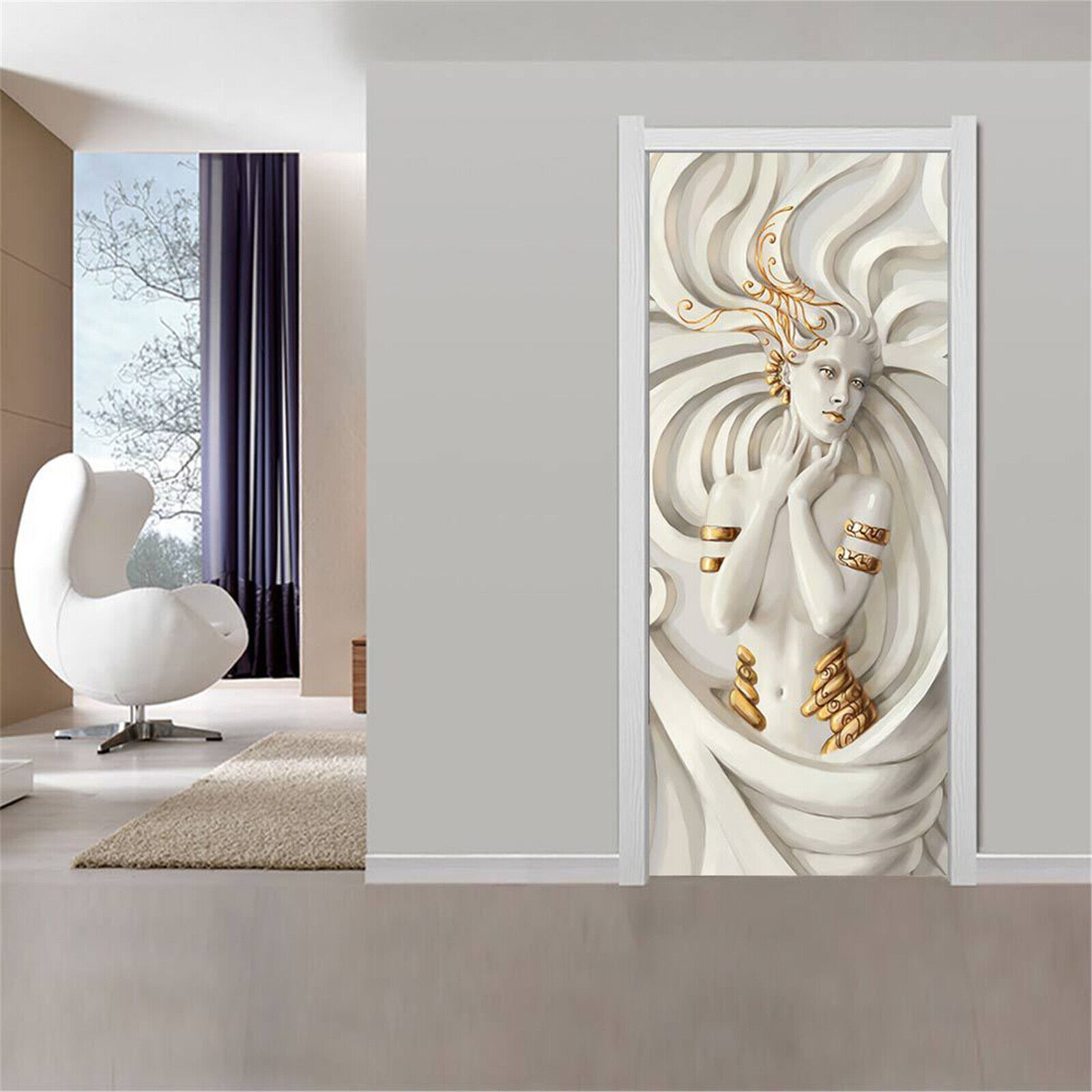3D Door/Wall Stickers Art Decals Self Adhesive Mural Eco-friendly Materials - Görsel 7