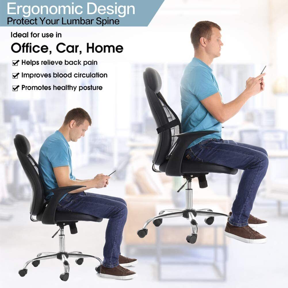 Lumbar Support Pillow for Office Chair Lumbar Support Car Seat With Mesh 2-Layer - Görsel 4