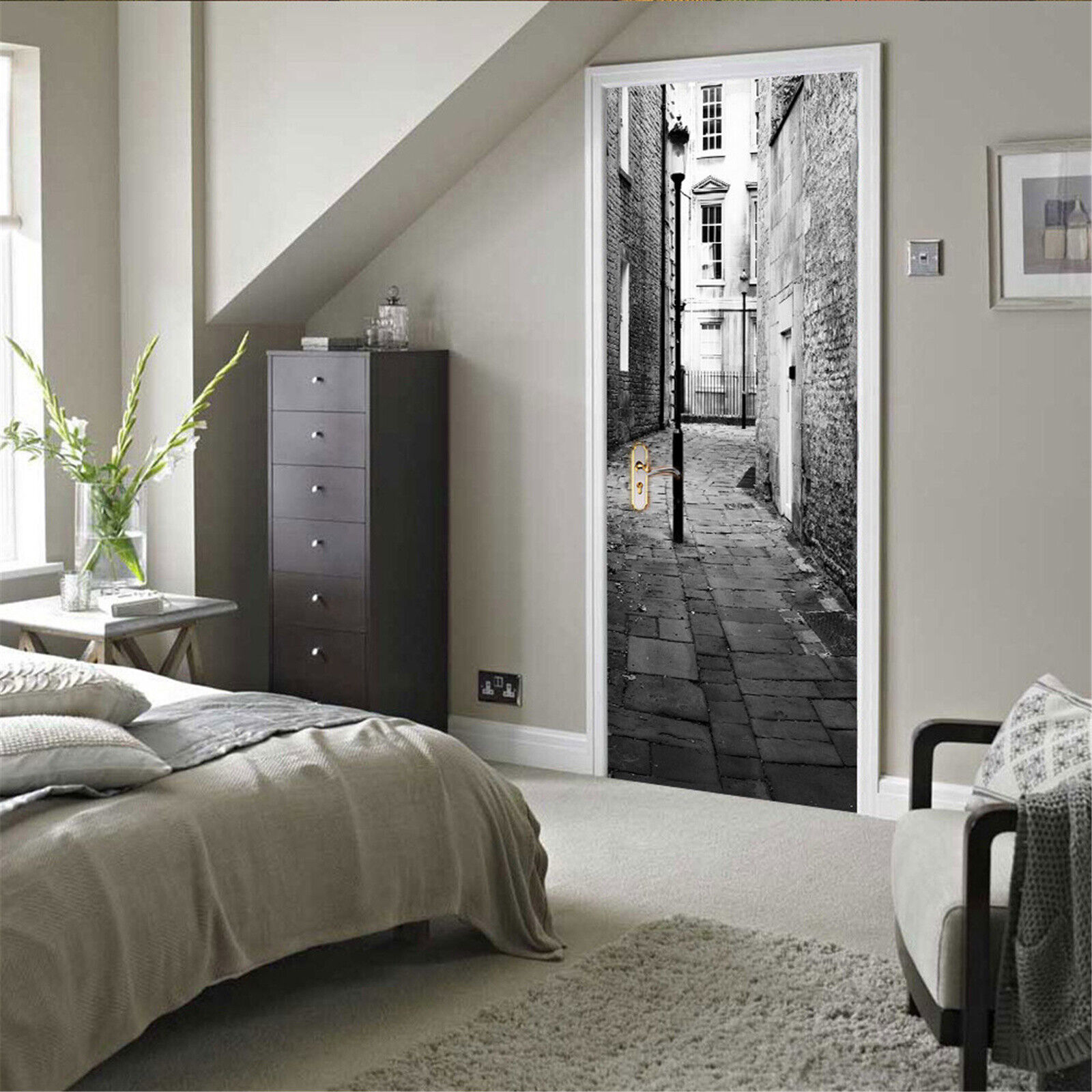 3D Door/Wall Stickers Art Decals Self Adhesive Mural Eco-friendly Materials - Görsel 8