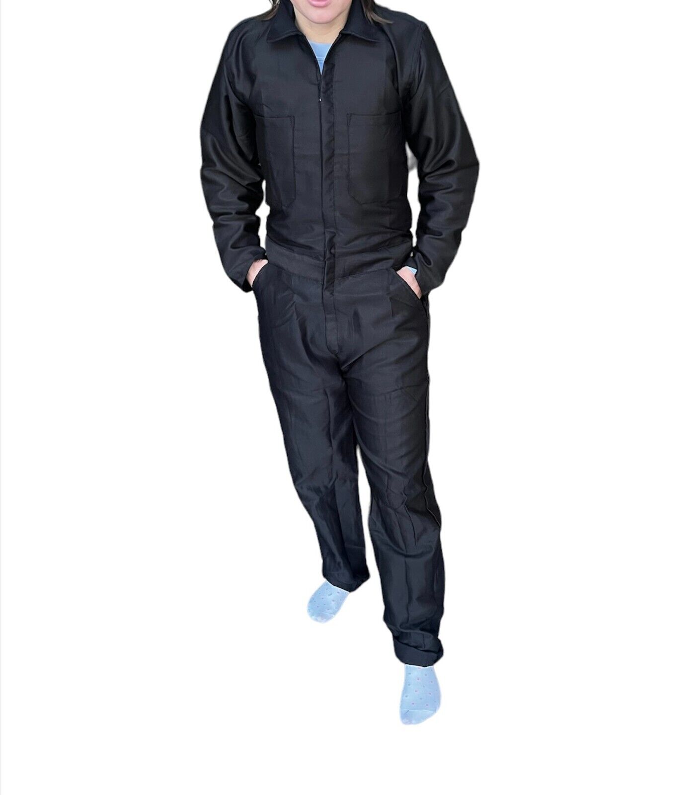 Womens Long Sleeve Coveralls Boilersuit Workwear Ladies Girls Overalls - Görsel 1