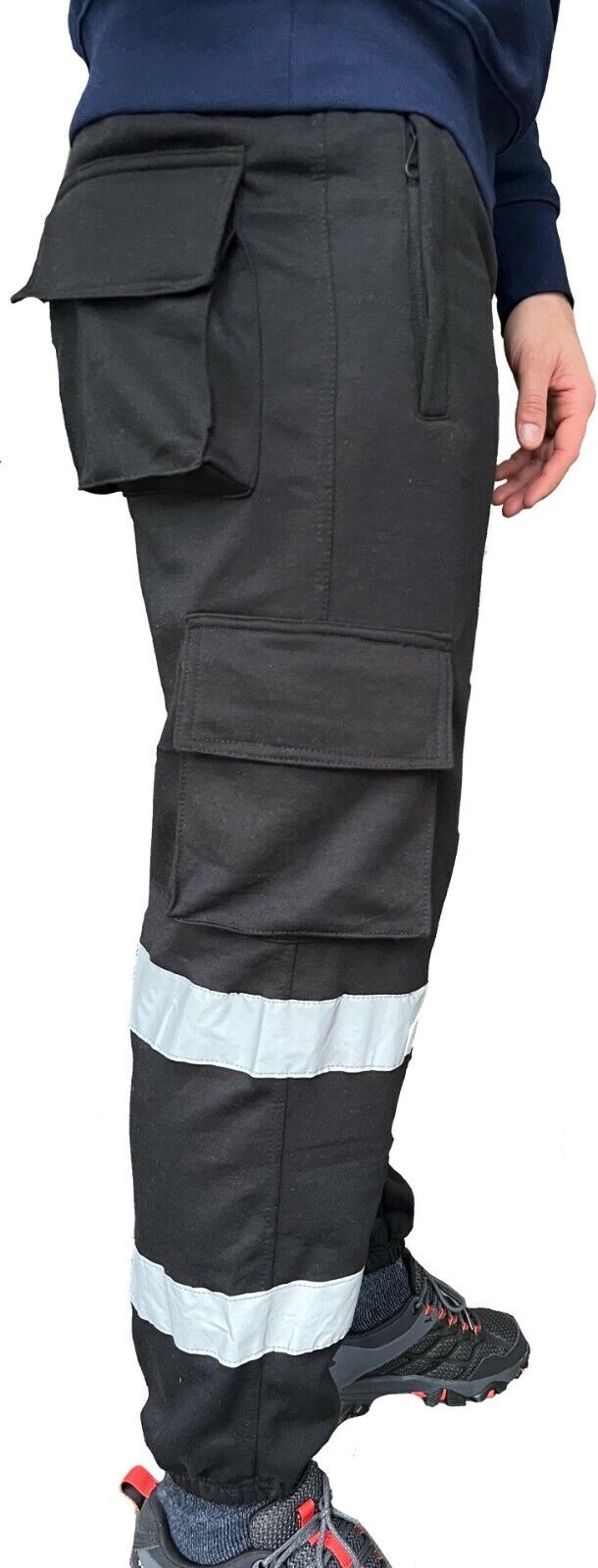 New Hi Viz High Visibility Mens Work Trouser Reflective Safety Worker Joggers - Görsel 2