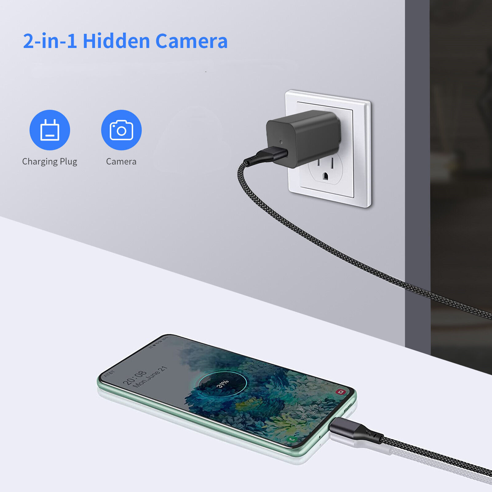 1080HD Mini Hidden Spy Cam Motion Detection Home Security  Surveillance Camera - Görsel 6