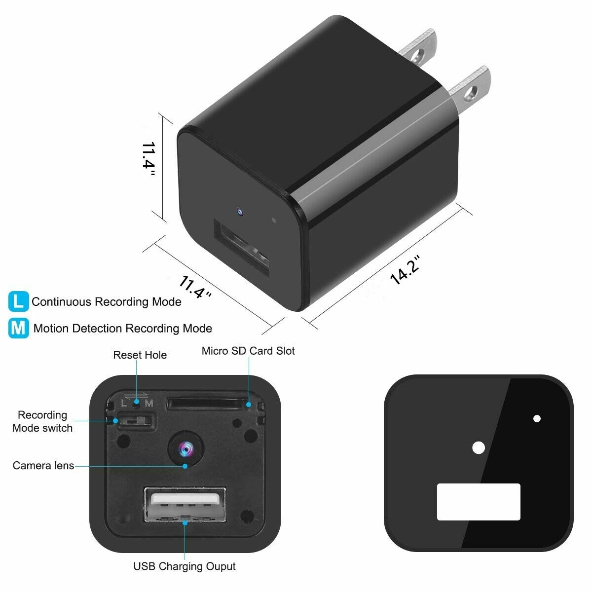 1080HD Mini Hidden Spy Cam Motion Detection Home Security  Surveillance Camera - Görsel 11