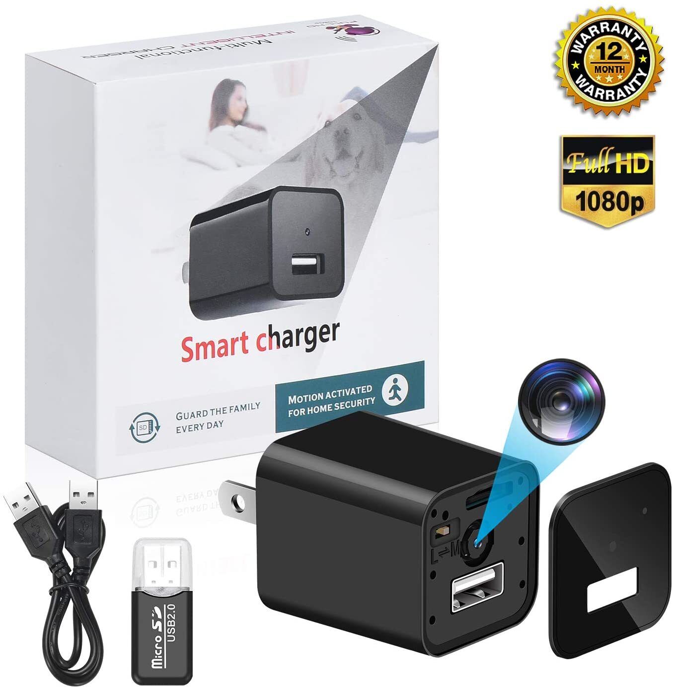 1080HD Mini Hidden Spy Cam Motion Detection Home Security  Surveillance Camera - Görsel 12