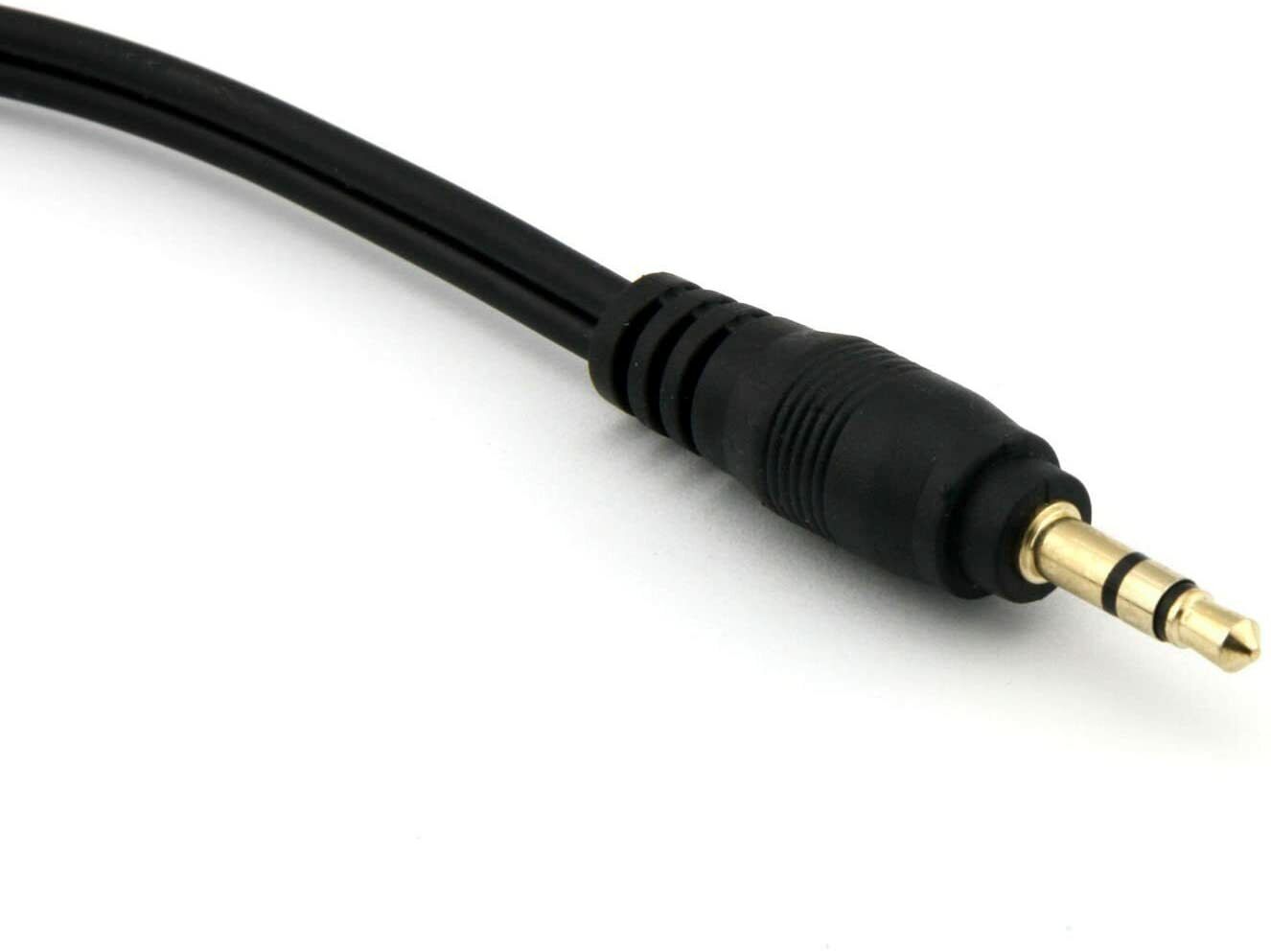 3.5mm AUX Audio Mic Splitter 1 Male to 2 Female Gold Plated Headphone Cable - Görsel 3