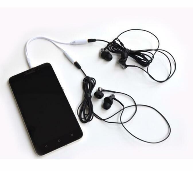 3.5mm AUX Audio Mic Splitter 1 Male to 2 Female Gold Plated Headphone Cable - Görsel 9