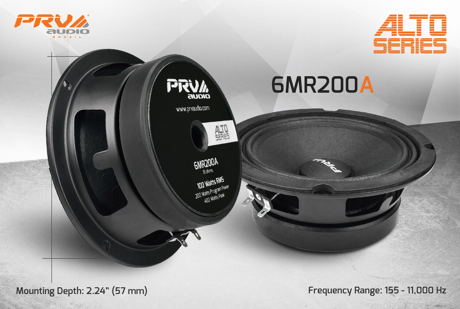 4x PRV Audio 6MR200A Midrange ALTO Car Audio 6.5" Speakers 8 Ohms 6MR PRO 800W - Görsel 2