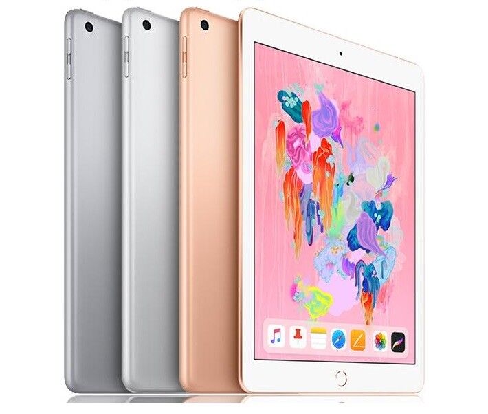 Apple iPad 6th 9.7" 2018 Wifi or Unlocked - 32GB 128GB - Gray Silver Gold - Görsel 1