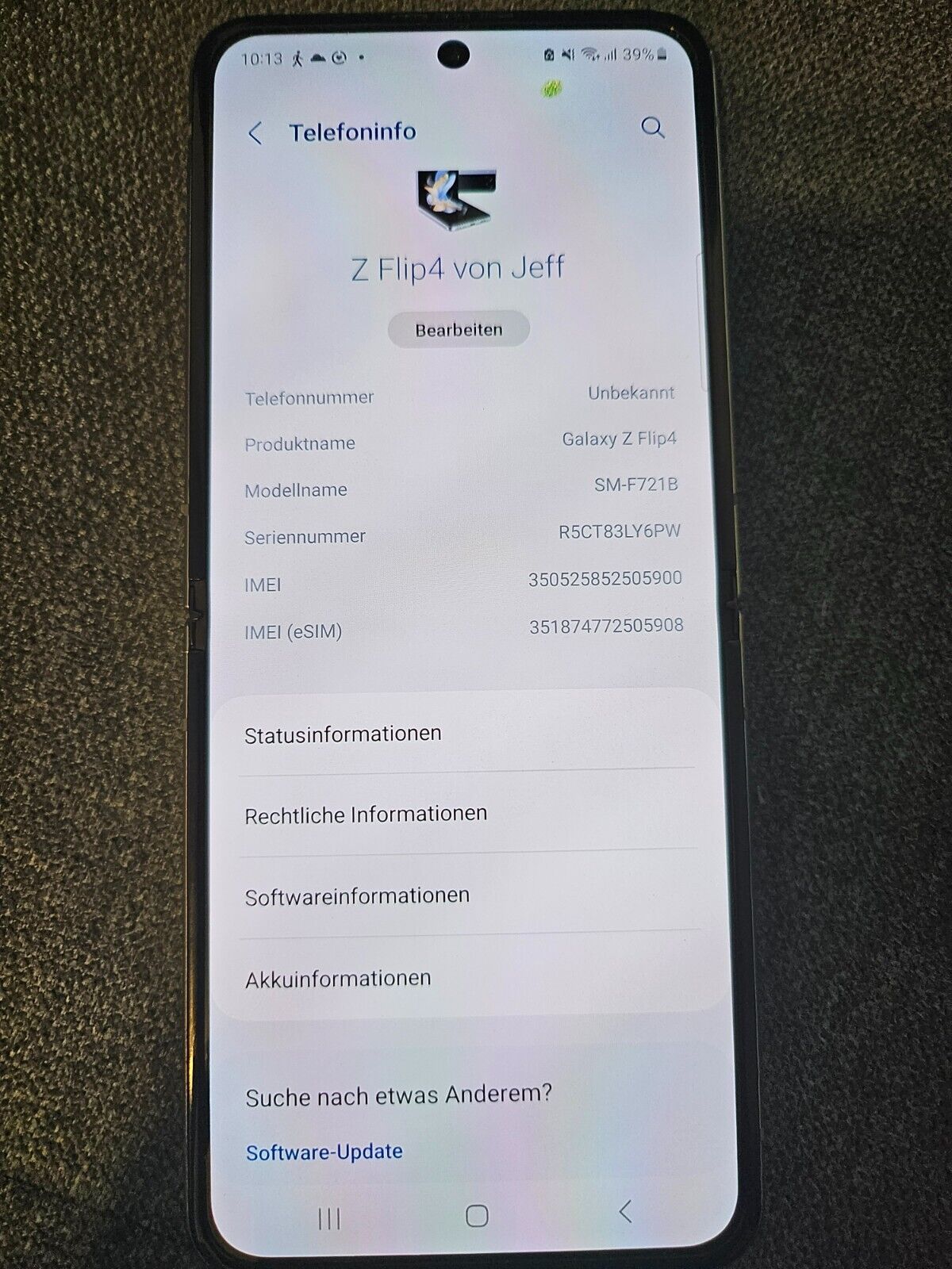 Samsung Galaxy Z flip 4 (SM-F721B), gekauft April 2023, inkl OVP, Cover, Kabel - Görsel 8