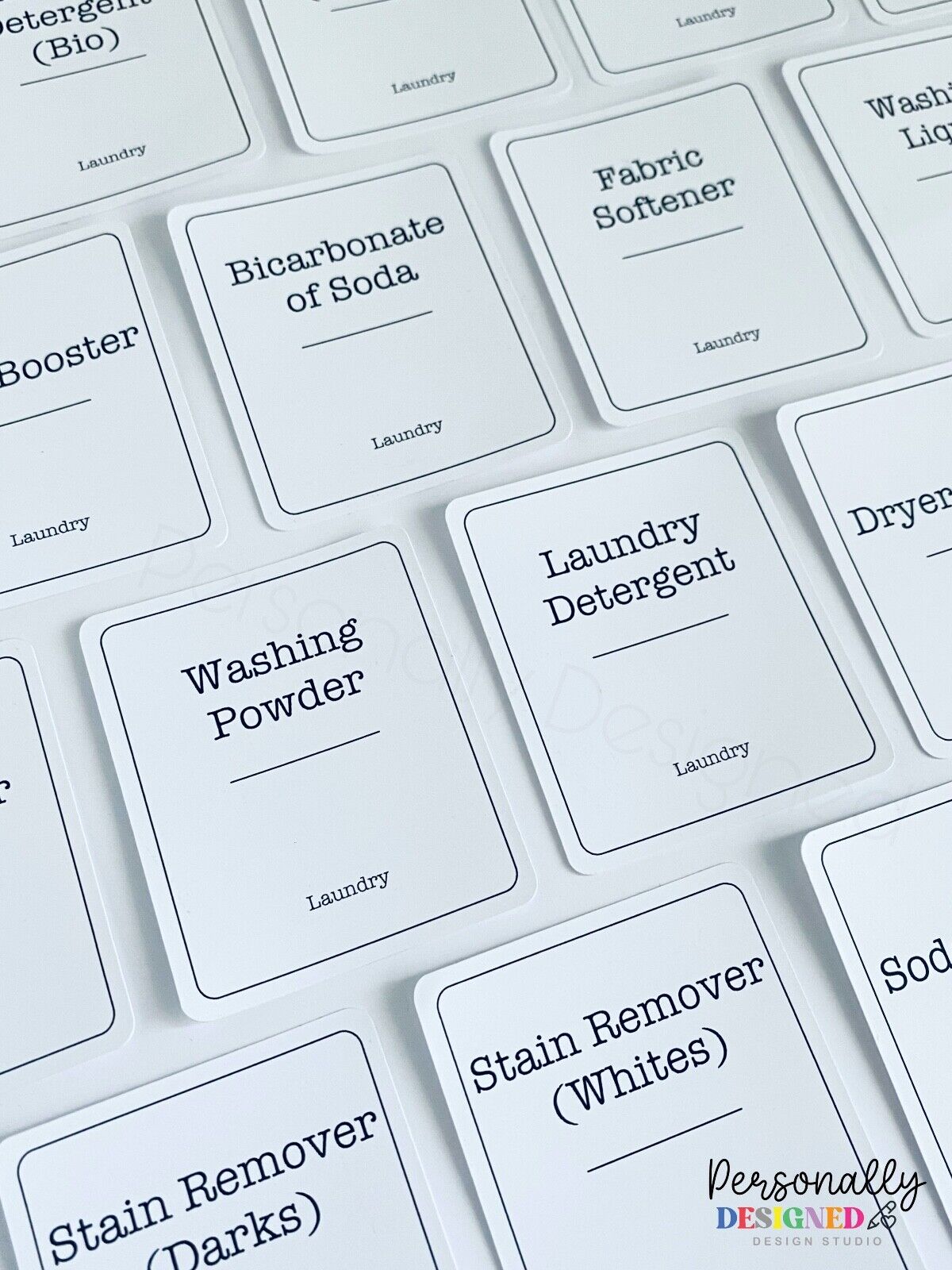 Laundry Bundle | Minimalist Labels for Washing Laundry Bottles Jars | Waterproof - Görsel 1