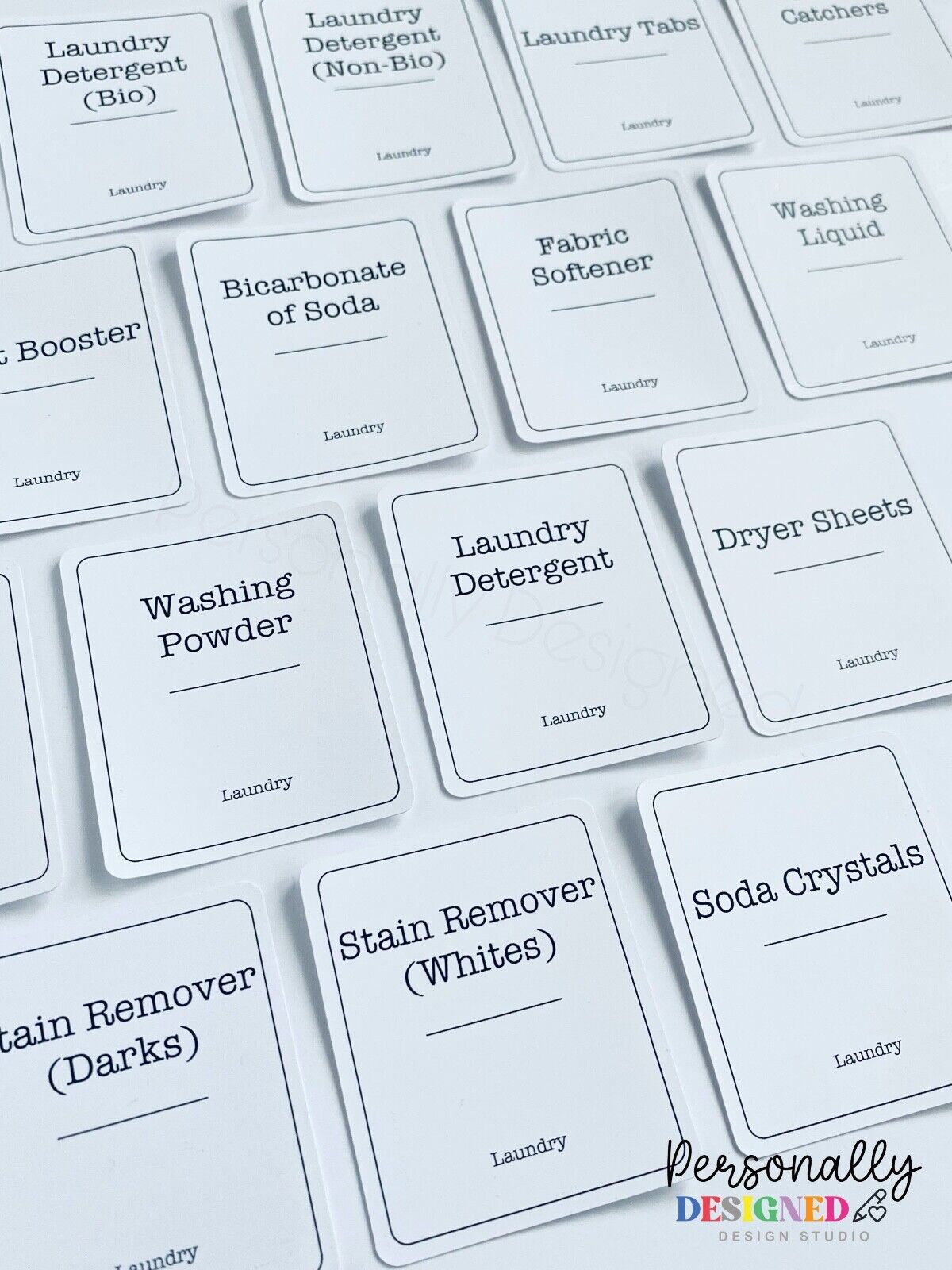 Laundry Bundle | Minimalist Labels for Washing Laundry Bottles Jars | Waterproof - Görsel 2