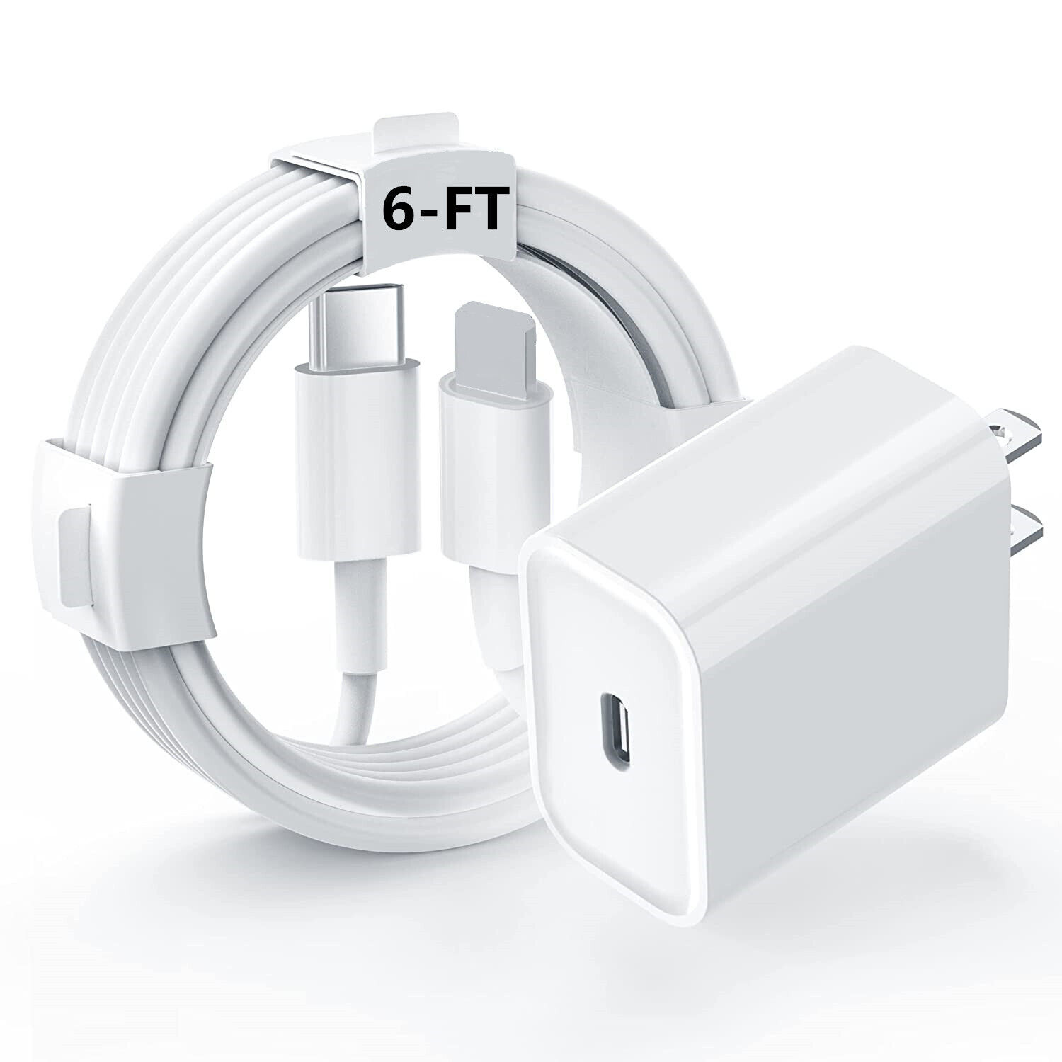 2-Pack Super Fast Charger Type C For iPhone 14 13 12 11 Pro Max Xs XR 8 7 6 Plus - Görsel 3