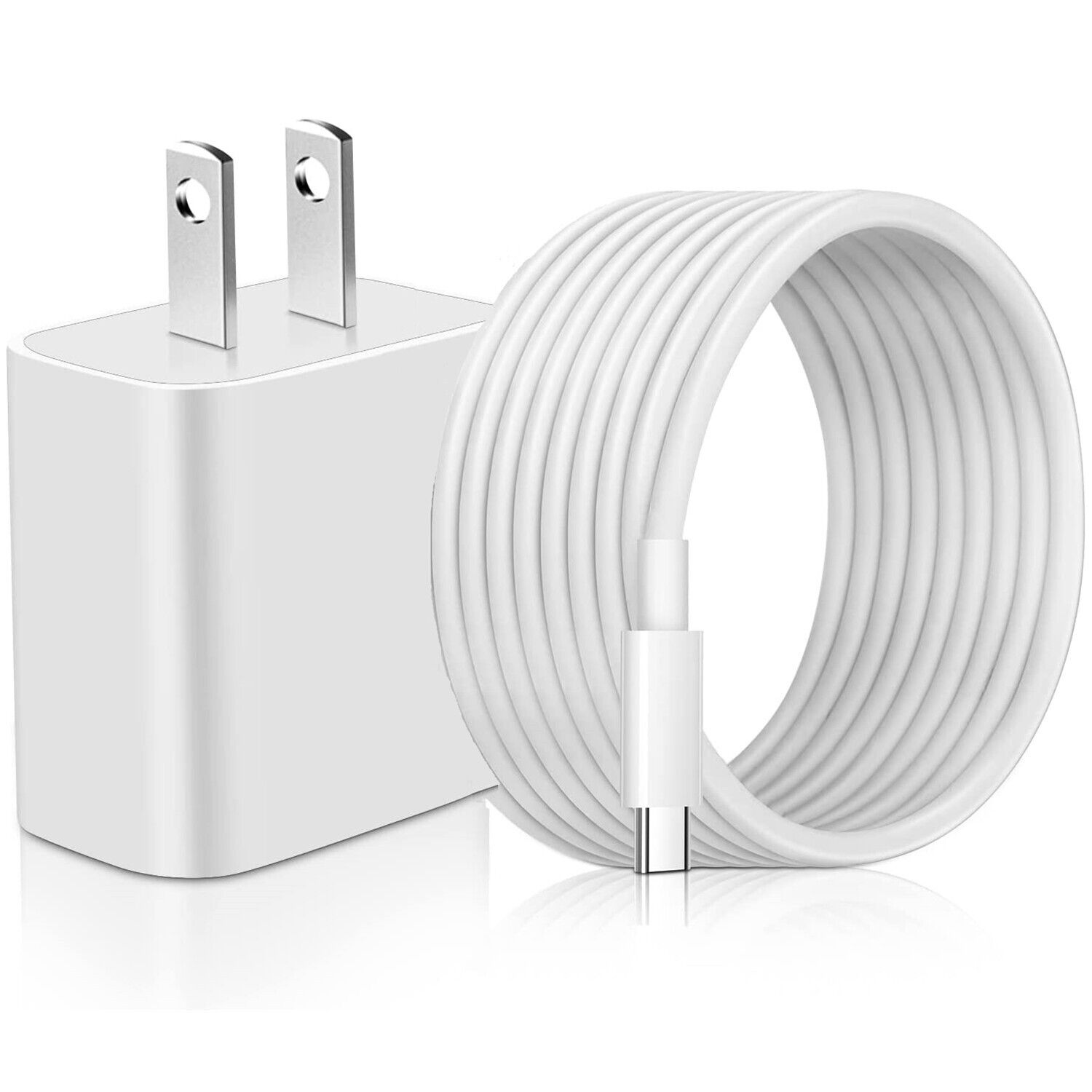 2-Pack Super Fast Charger Type C For iPhone 14 13 12 11 Pro Max Xs XR 8 7 6 Plus - Görsel 5
