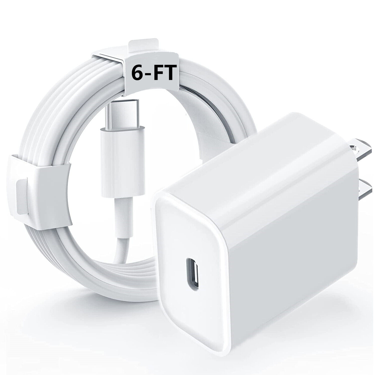 2-Pack Super Fast Charger Type C For iPhone 14 13 12 11 Pro Max Xs XR 8 7 6 Plus - Görsel 6