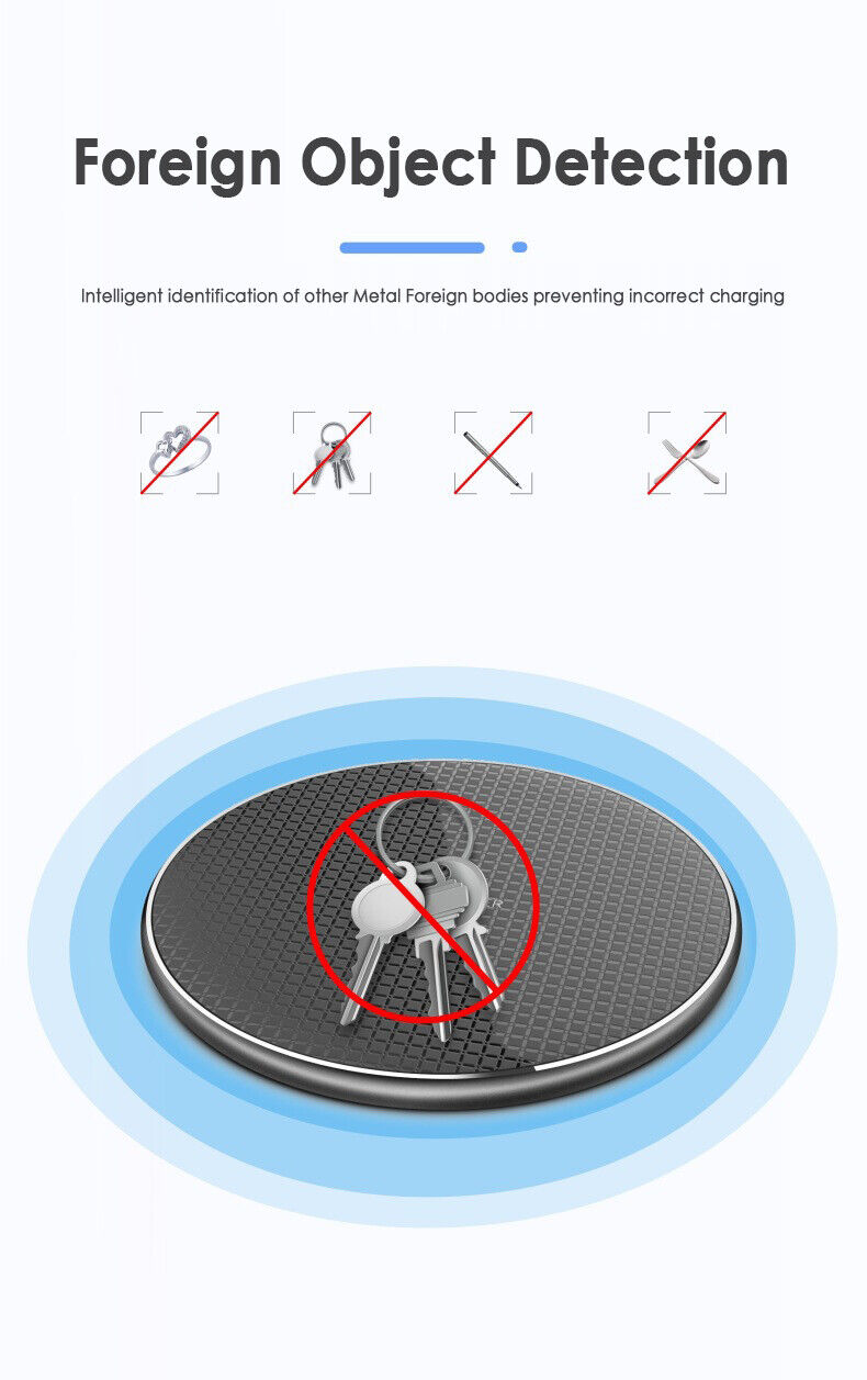 Wireless Fast Charger Charging Pad Dock for Samsung iPhone Android Cell Phone - Görsel 4