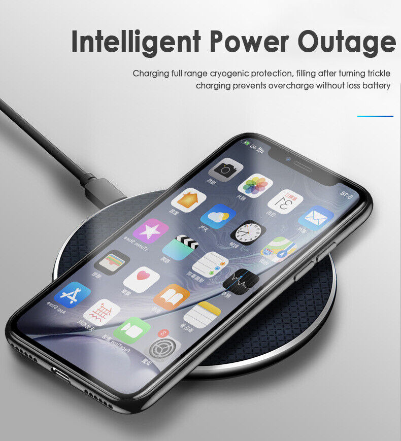 Wireless Fast Charger Charging Pad Dock for Samsung iPhone Android Cell Phone - Görsel 11