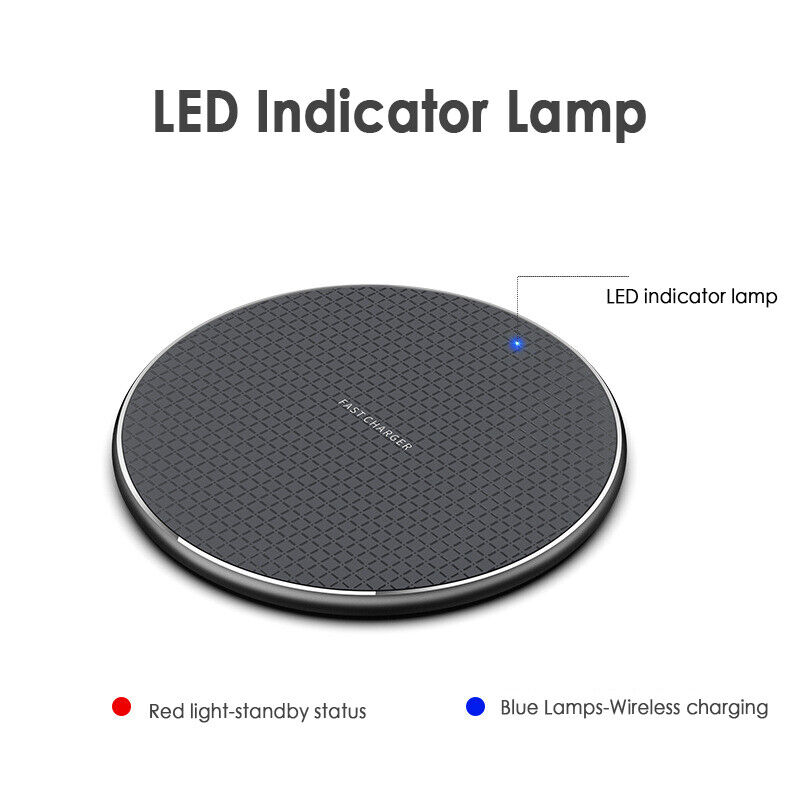 Wireless Fast Charger Charging Pad Dock for Samsung iPhone Android Cell Phone - Görsel 12