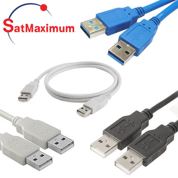 USB 2.0/3.0 Data Cable A-Male to A-Male High Speed Charger Cord Multpack LOT - Görsel 2