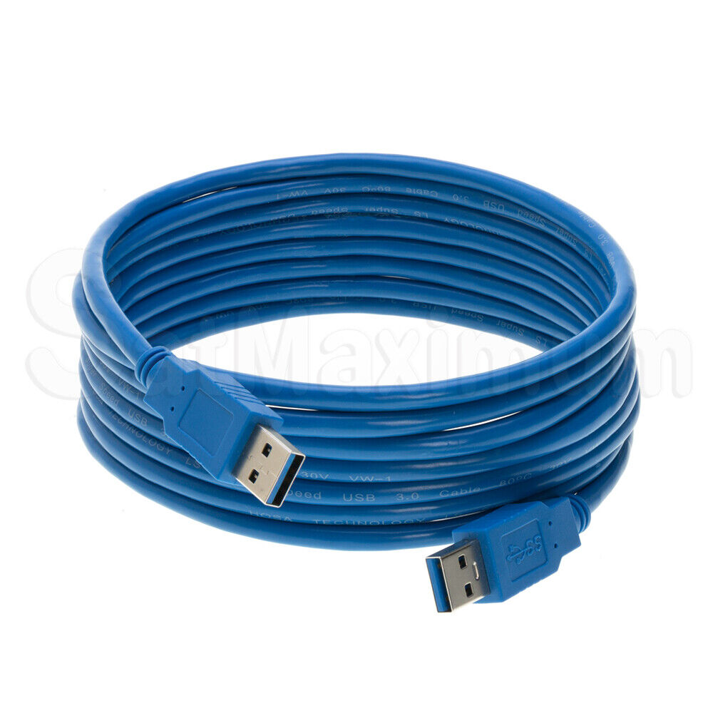 USB 2.0/3.0 Data Cable A-Male to A-Male High Speed Charger Cord Multpack LOT - Görsel 11