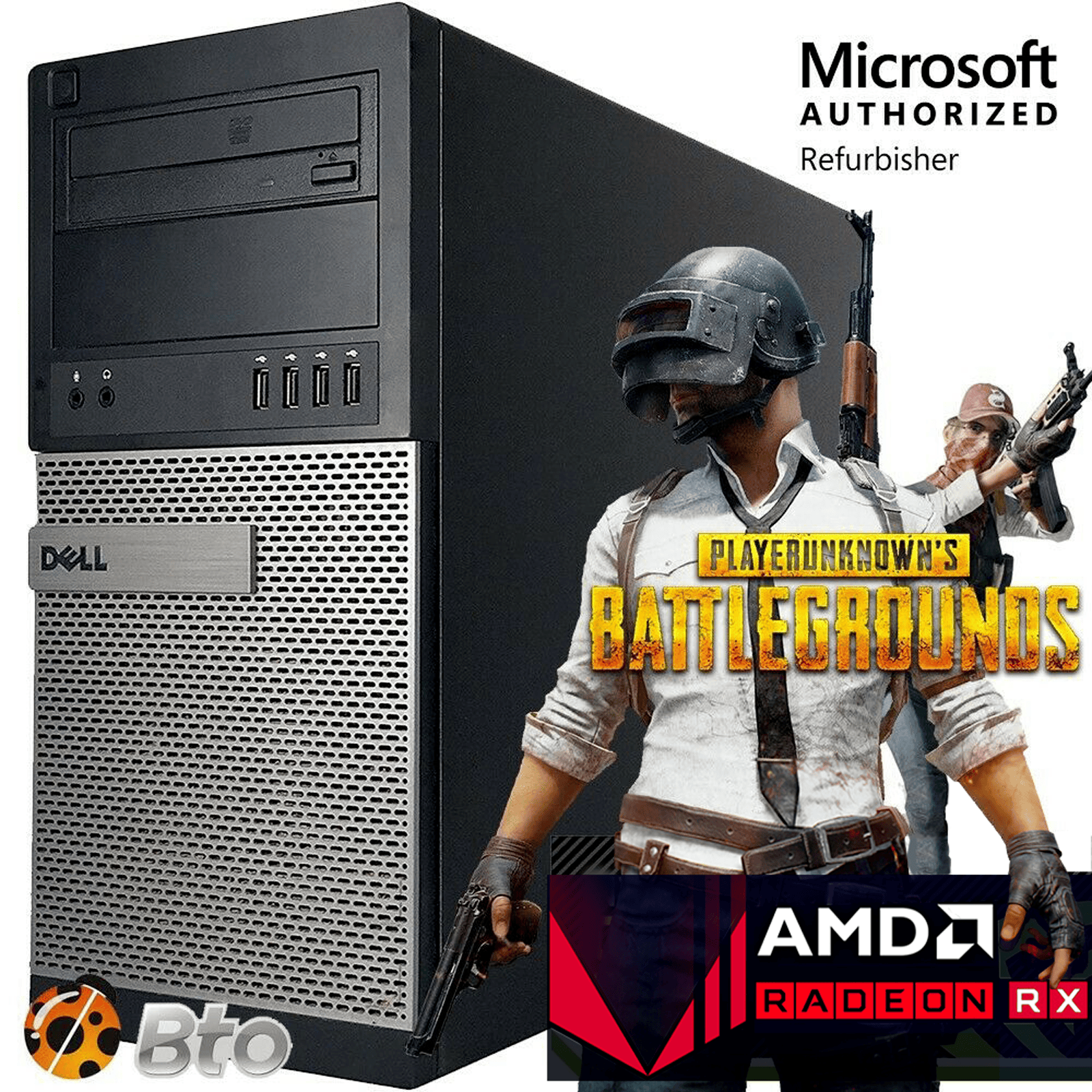 Dell Core i5-4570 Gaming Computer PC 16GB 2TB 512GB M.2 SSD NVIDIA GT 1030 Win10 - Görsel 2