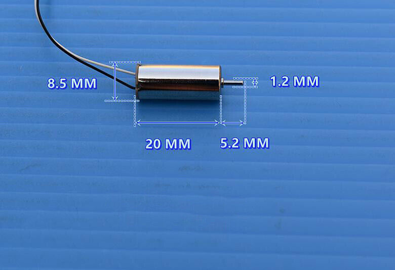 8520 8.5mm*20mm DC 3.7V/7.4V High Speed Micro Coreless Motor Engine DIY RC Drone - Görsel 3
