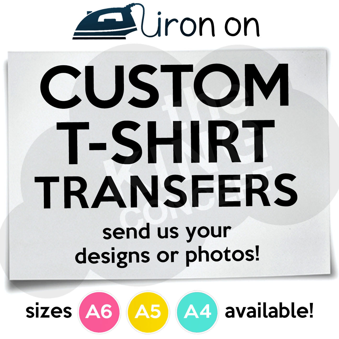 Custom Iron On T-Shirt Transfers A6 A5 A4 Your Image Logo Photos Design Hen Stag - Görsel 1
