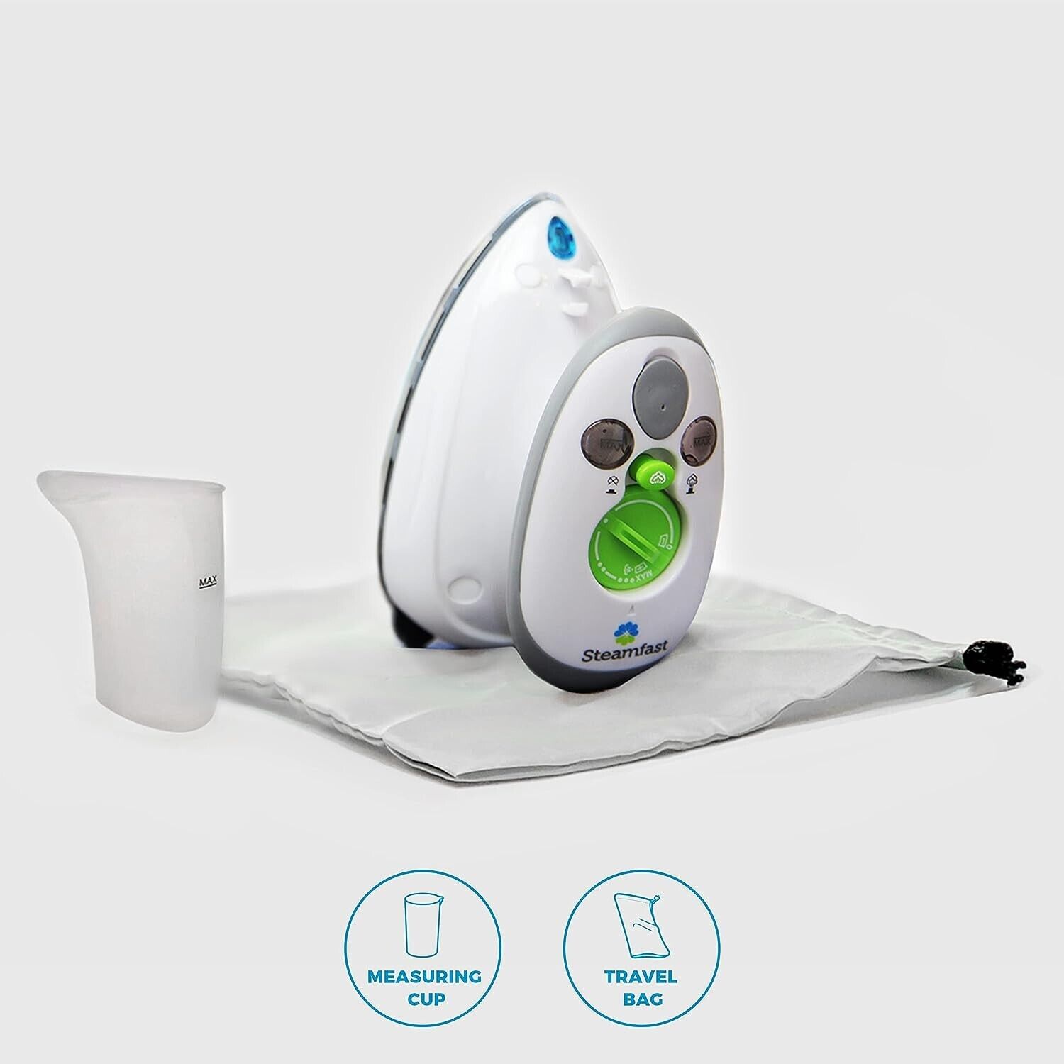 🔥NEW🔥Steamfast SF-720 Mini Travel Steam Iron with Dual Voltage, Travel Bag (T) - Görsel 1