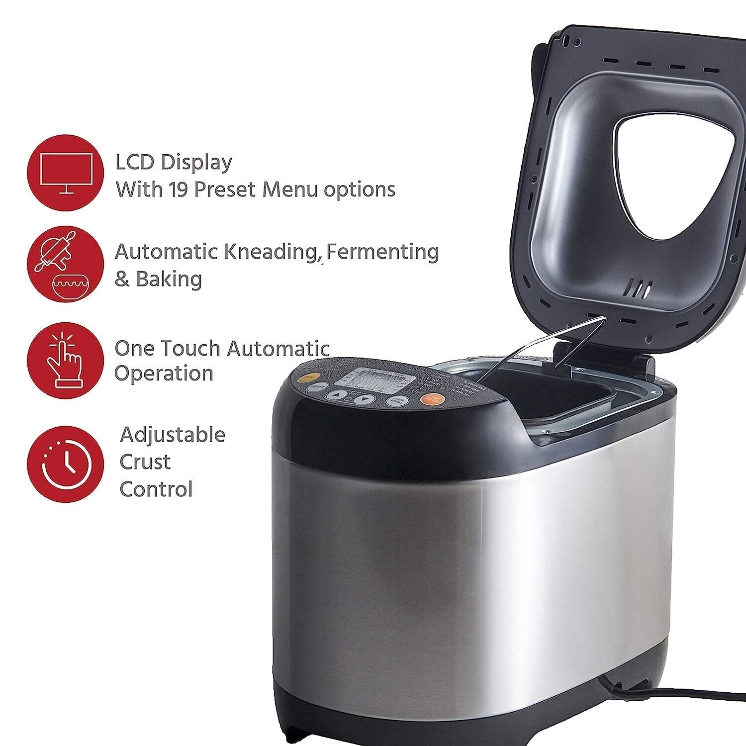 Home Kitchen Appliances 550 Watt Fully Automatic Atta And Bread Maker Machine - Görsel 2
