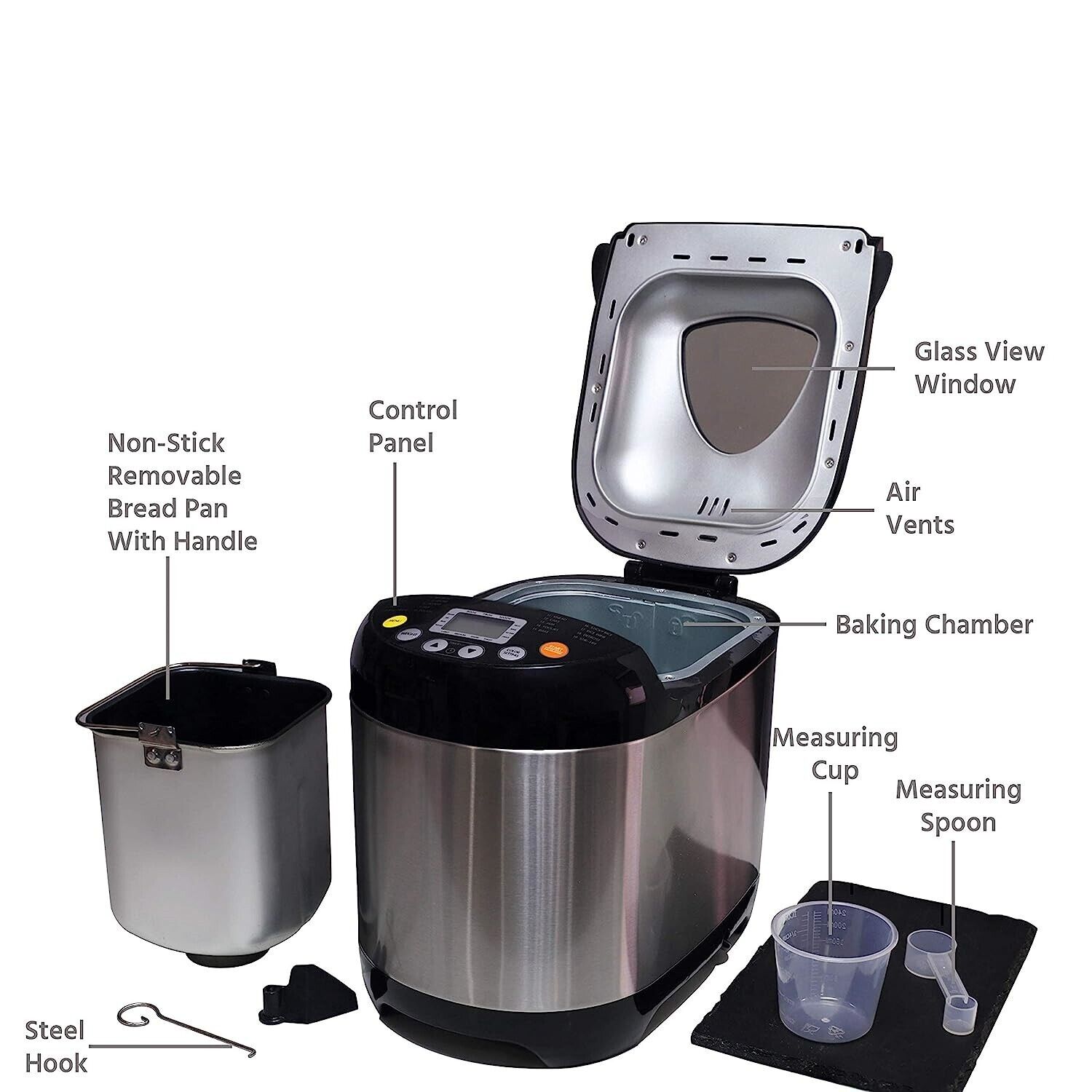 Home Kitchen Appliances 550 Watt Fully Automatic Atta And Bread Maker Machine - Görsel 4
