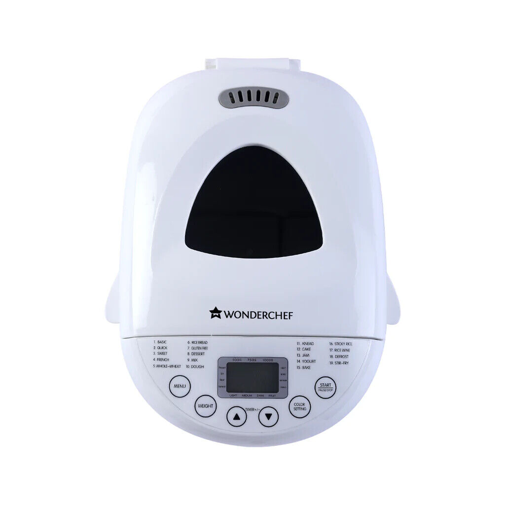 Wonderchef Regalia Atta Kneader & Bread Maker 550 Watt 230 V White - Görsel 10