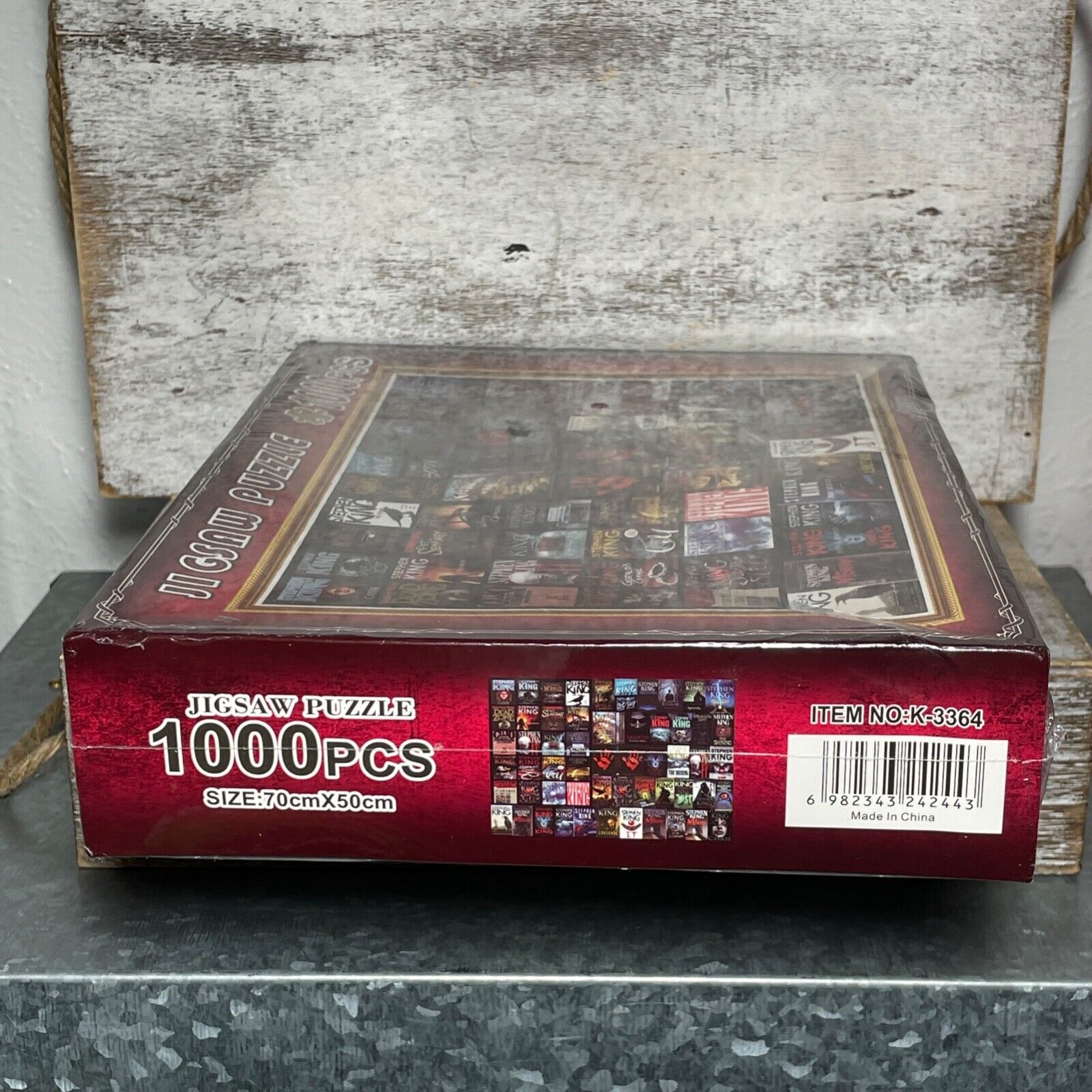 DCBA HGFE Jigsaw Puzzle Stephen King Book Covers Jigsaw Puzzle 1000 Pieces NEW - Görsel 3