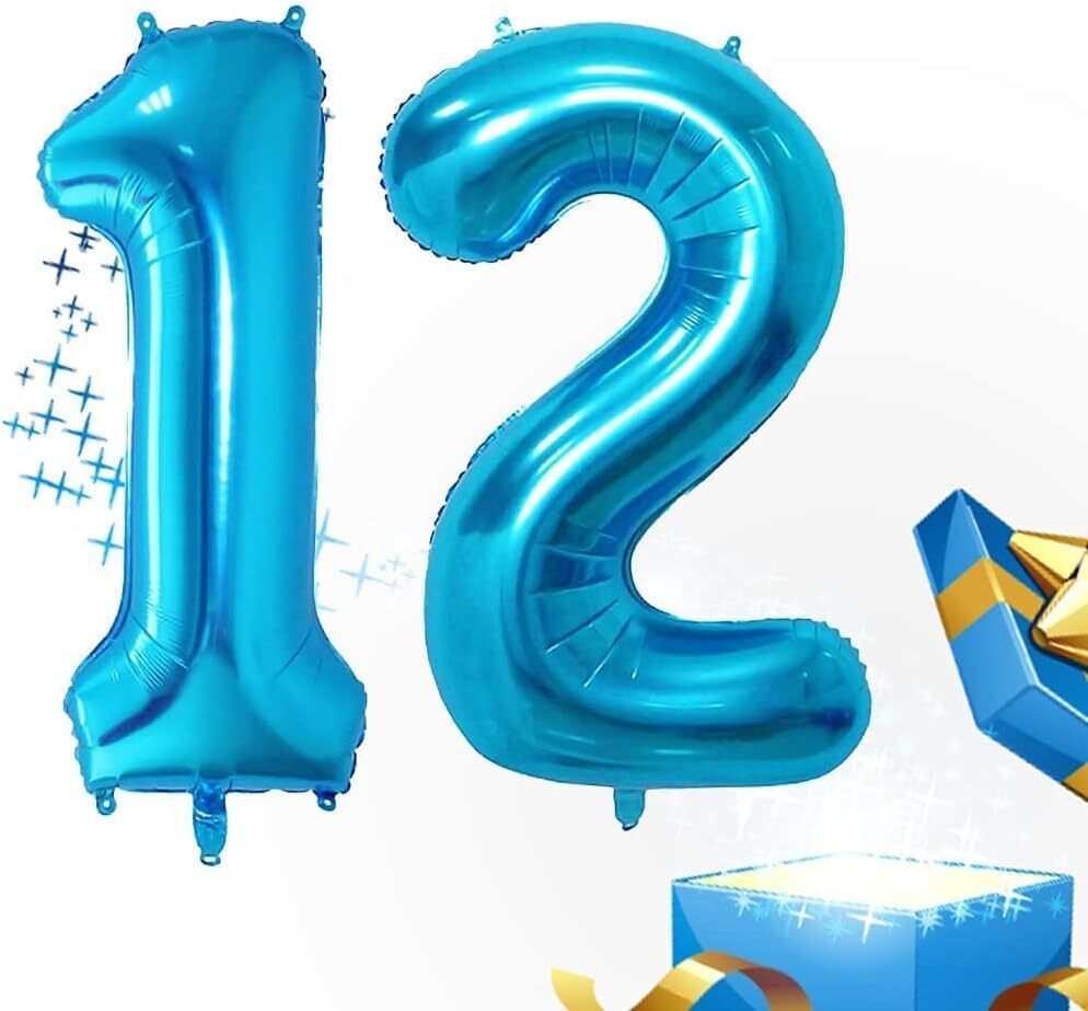 40" Giant Foil Number Self Inflating Balloons Birthday Age Party Wedding Decor - Görsel 7