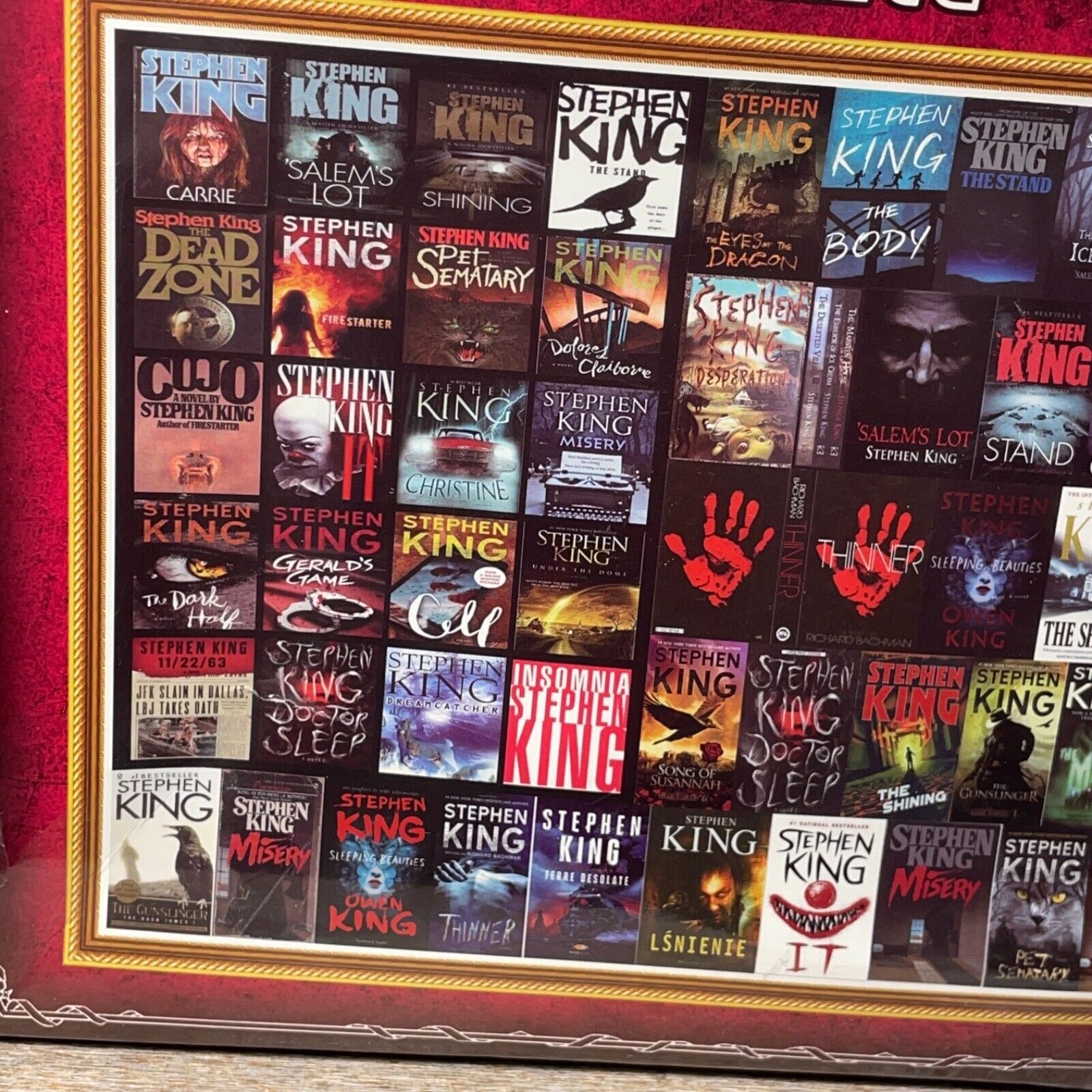 DCBA HGFE Jigsaw Puzzle Stephen King Book Covers Jigsaw Puzzle 1000 Pieces NEW - Görsel 4