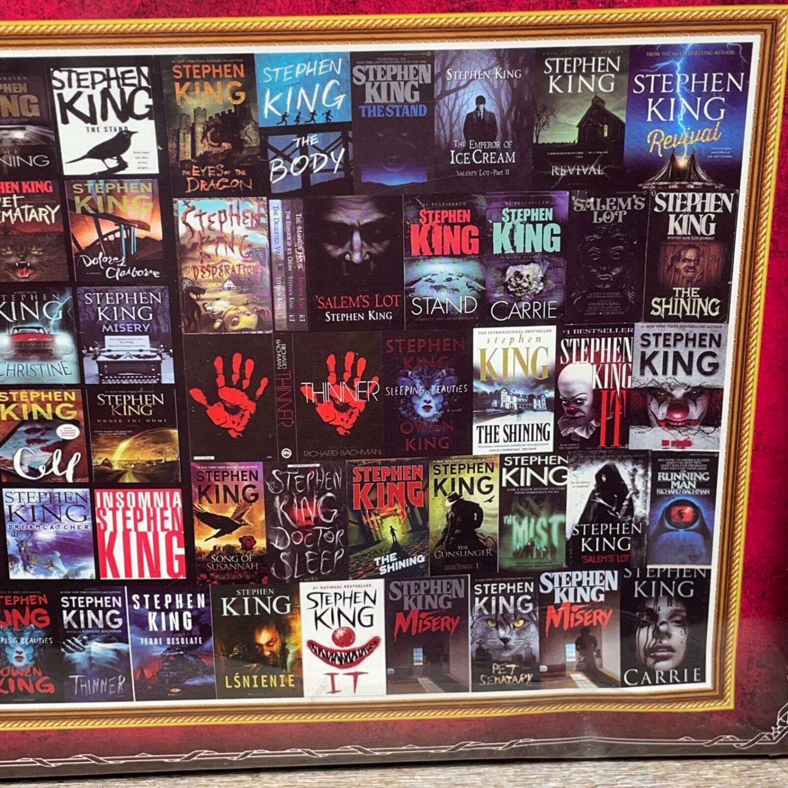 DCBA HGFE Jigsaw Puzzle Stephen King Book Covers Jigsaw Puzzle 1000 Pieces NEW - Görsel 5